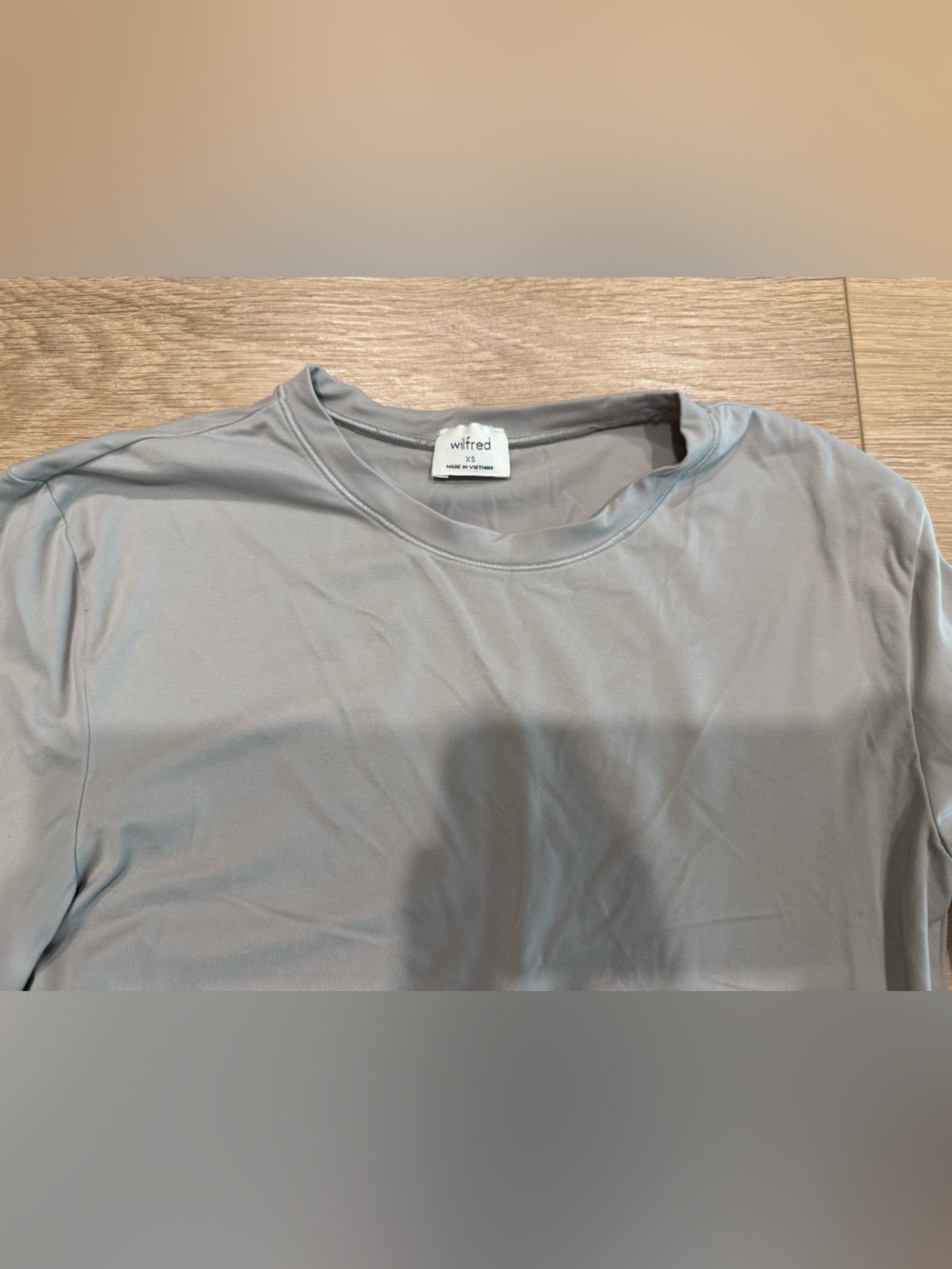 Wilfred Long Sleeve Crew Neck Top in Light Gray - Picture 2 of 3